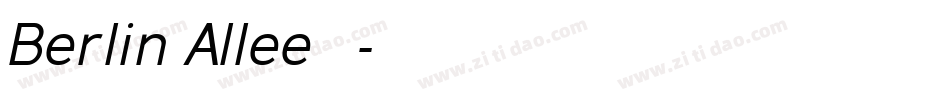 Berlin Allee转换器字体转换